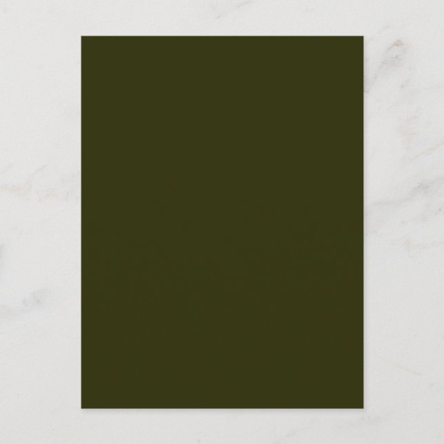 Carte Postale VERT OLIVE SOMBRE (couleur solide) ~ (Devant)