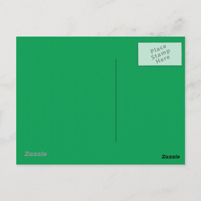 Carte postale verte (Dos)
