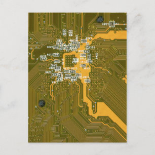 Carte postale verte jaune