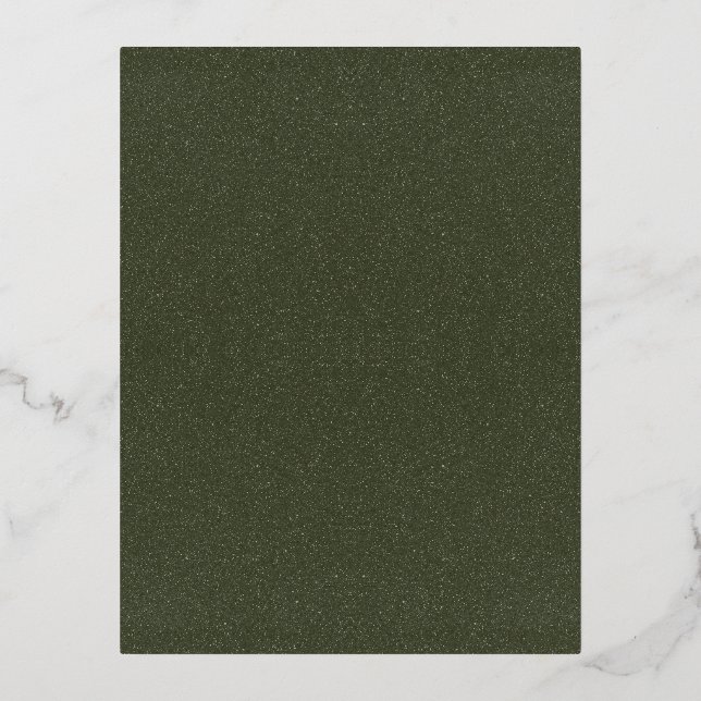 Carte postale verte mousse texturée - personnalisa (Recto)