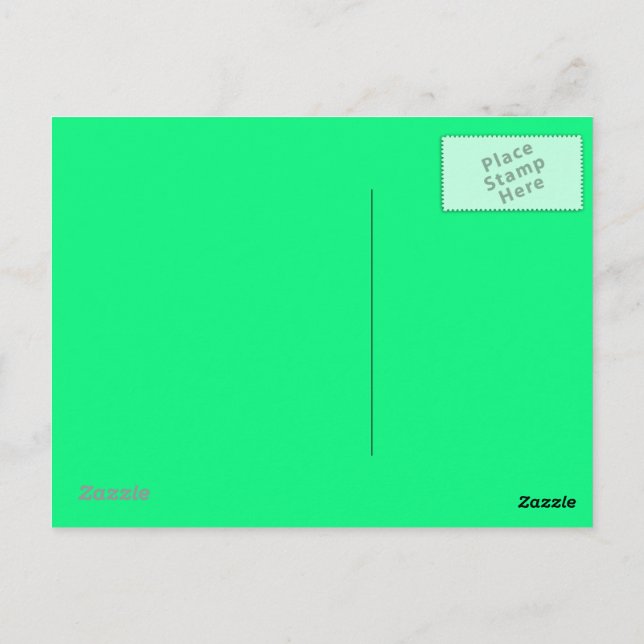 Carte postale verte Neon (Dos)