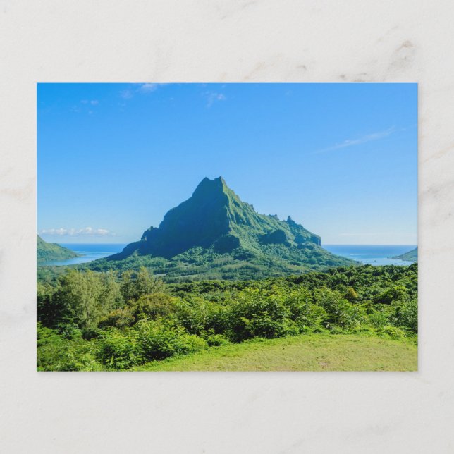 Carte postale verte tropicale de Moorea (Devant)