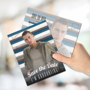 Carte Postale Vertical Photo Graduation Save the Date