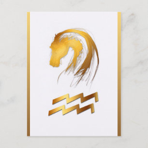 Carte postale verticale Aquarius Horse Anniversair