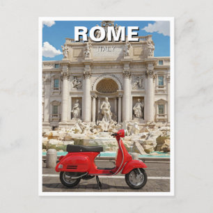 Carte Postale Vespa à Rome Italie