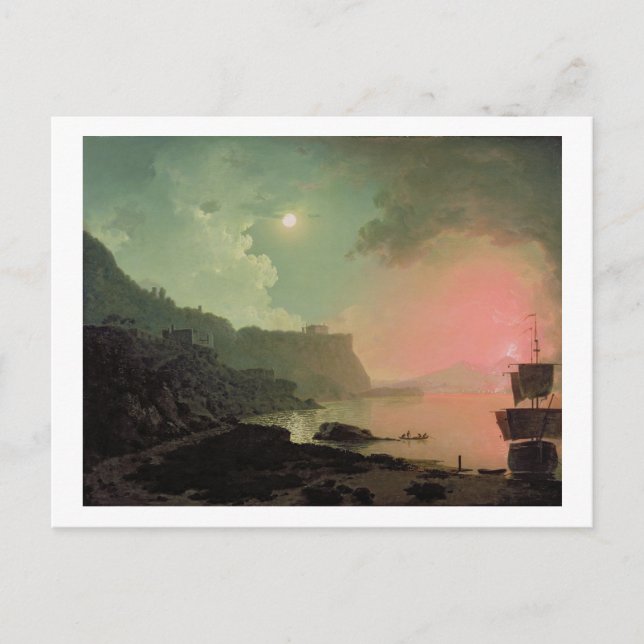 Carte Postale Vésuve de Posillipo, c.1788 (huile sur panneau) (Devant)
