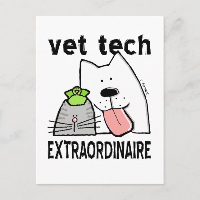 Carte Postale vet+tech vet+tech+cadeaux vet+tech+équipement vété (Devant)