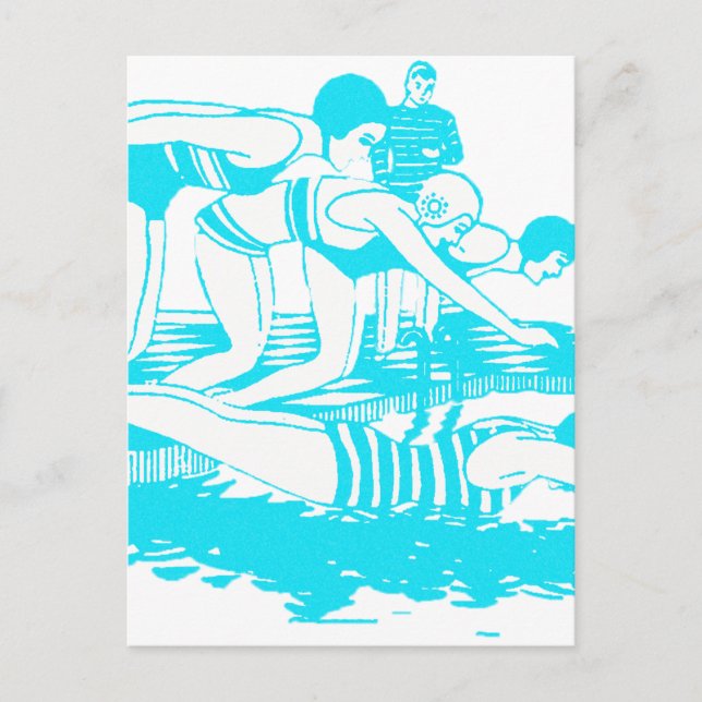 Carte Postale Vêtements de bain vintages (Devant)