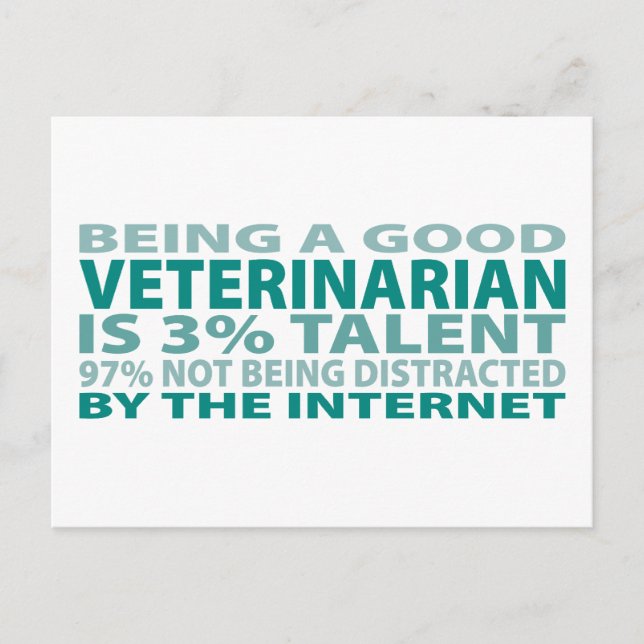 Carte Postale Vétérinaire 3% Talent (Devant)