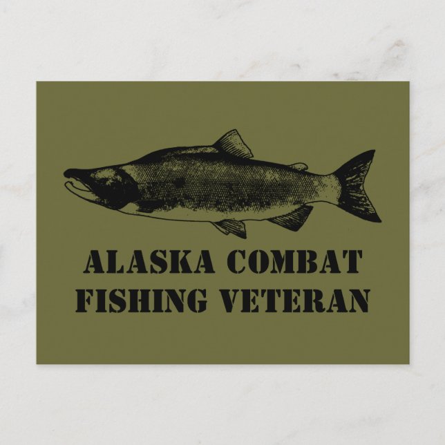 Carte Postale Vétérinaire de la pêche de combat de l'Alaska (Devant)