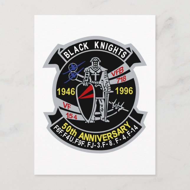 Carte Postale VF-154 Black Knights 50 anniversaire (Devant)