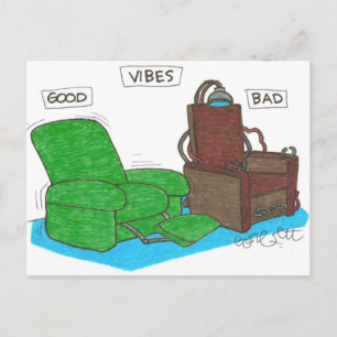 Carte Postale Vibes : BON...MAUVAIS.