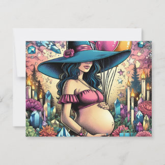 Carte Postale Vibes de sorcière Grossesse 