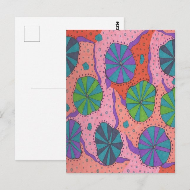 Carte Postale Vibes rétro funky (Devant / Derrière)