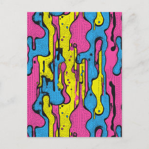 Carte Postale "Vibrant Retro Pop Art DriMotif