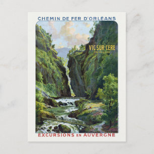 Carte Postale Vic-sur-Cère France Poster Vintage voyage 1910