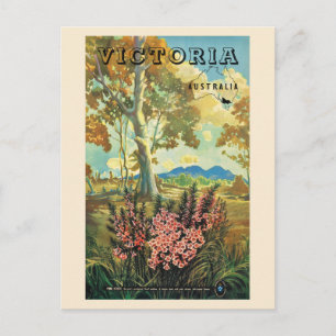Carte Postale Victoria Australia Poster vintage 1944