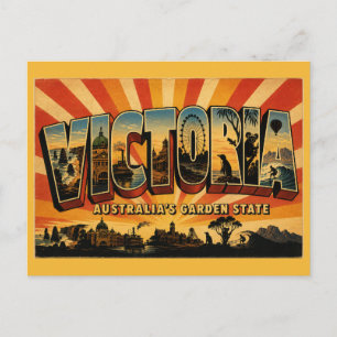 Carte Postale Victoria Australie Garden State Art Vintage