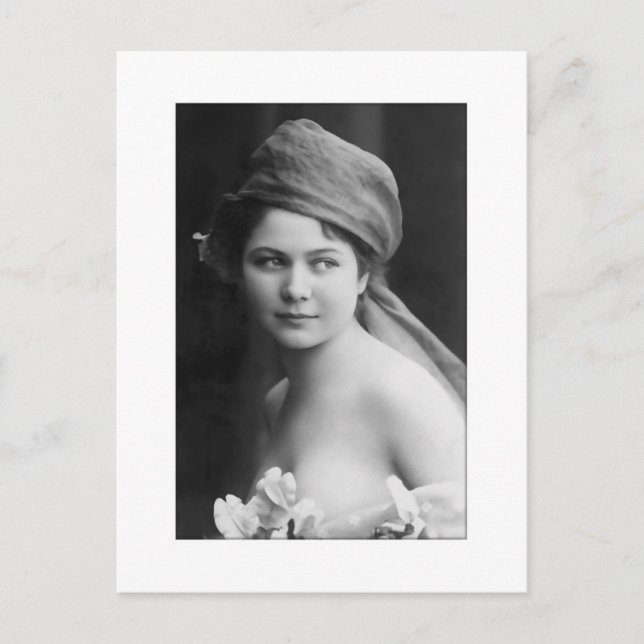 Carte Postale Victorian Bride in black and white (Devant)