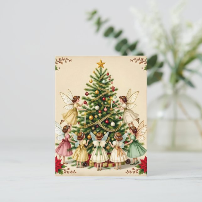 Carte Postale Victorian Christmas Fairy Gathering (Debout devant)