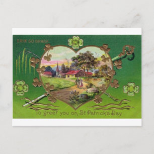 Carte Postale Victorian Vintage Retro Irish St. Patrick's Day