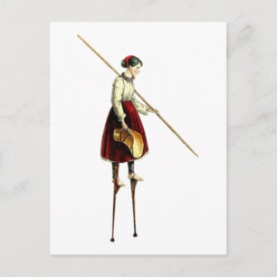 Carte Postale Victorian Walker Woman