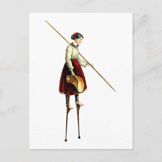 Carte Postale Victorian Walker Woman (Devant)