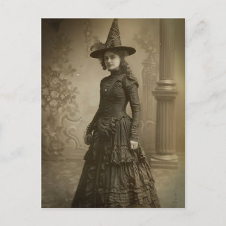 Carte Postale Victorian Witch Sepia Portrait style 2