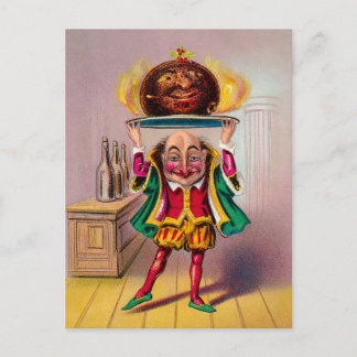 Carte postale victorienne de l'homme du pudding