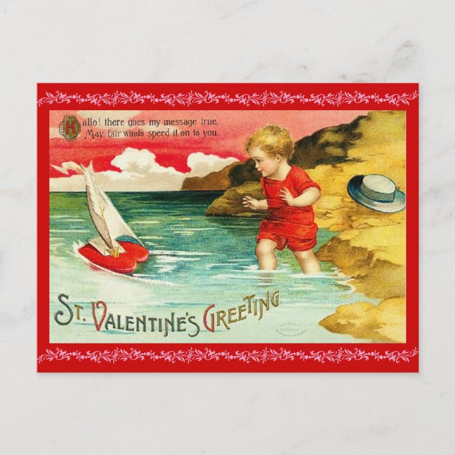 Carte postale victorienne de Saint-Valentin (Devant)