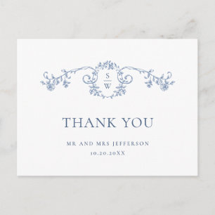 Carte Postale Victorienne Ornate Grace Dusty Merci bleu