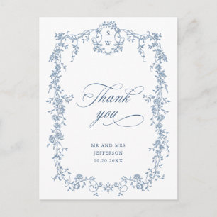 Carte Postale Victorienne Ornate Grace Dusty Merci bleu