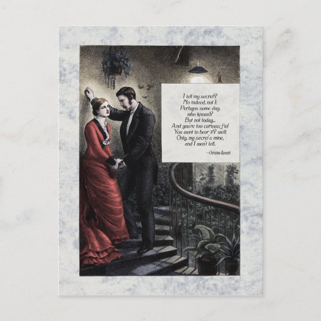Carte postale victorienne Rossetti "My Secret" (Devant)