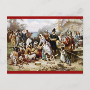 Carte postale victorienne Thanksgiving
