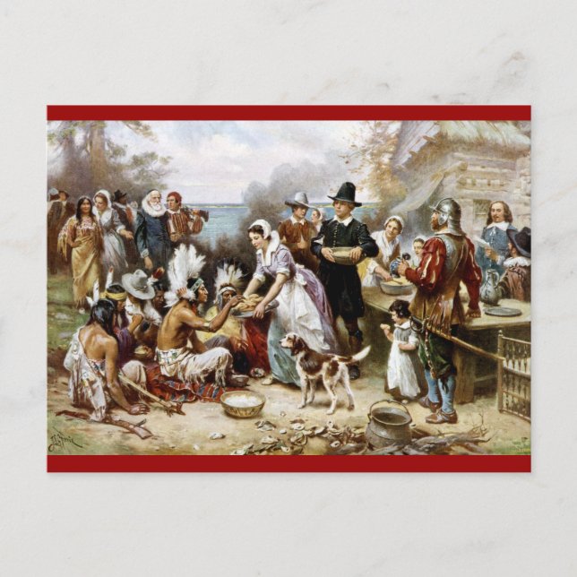 Carte postale victorienne Thanksgiving (Devant)