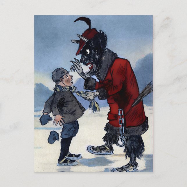 Carte postale Victorienne vintage Krampus (Devant)