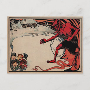 Carte postale Victorienne vintage Krampus