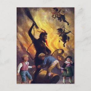 Carte postale Victorienne vintage Krampus