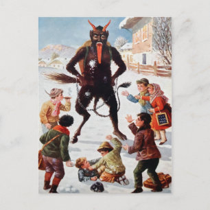 Carte postale Victorienne vintage Krampus