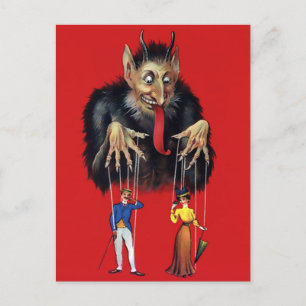 Carte postale Victorienne vintage Krampus