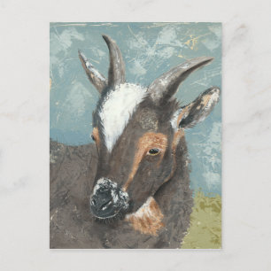 Carte Postale Vie agricole - Chèvre gris