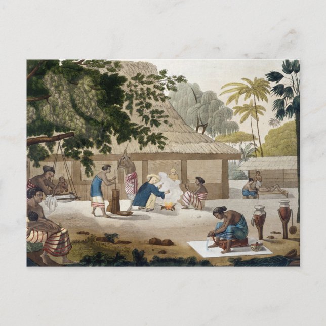Carte Postale Vie domestique à Kupang, Timor, assiette 10 de 'Le (Devant)