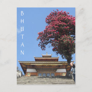 Carte Postale vie du temple bhoutan