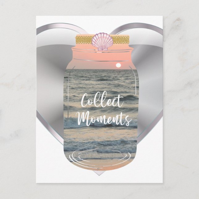 Carte Postale Vie Inspirationnelle Collect Moments Jar (Devant)
