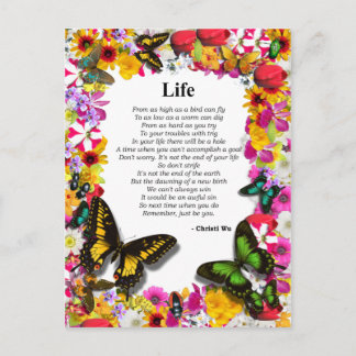 Carte Postale Vie - Jardin Fleur