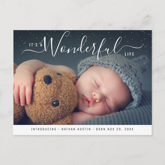 Carte Postale vie merveilleuse | faire-part de naissance de vaca (Devant)