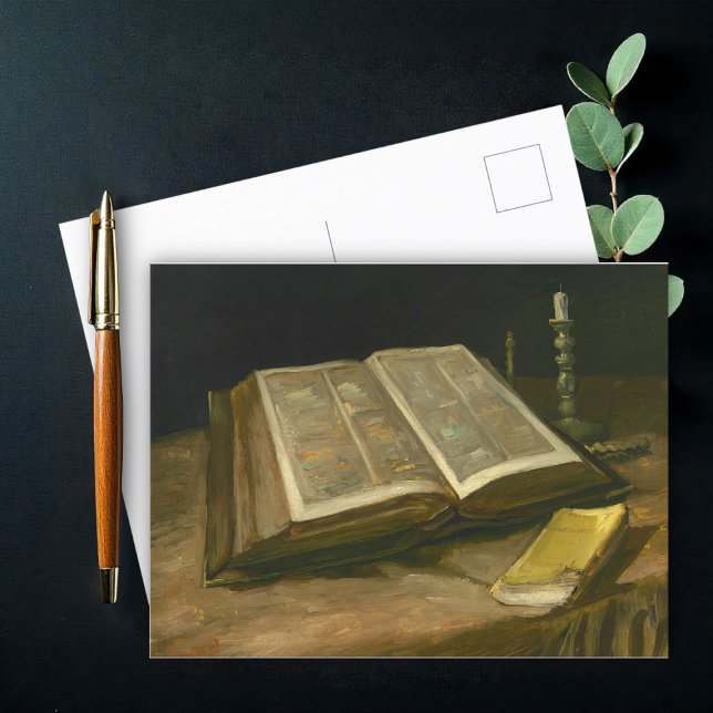 Carte Postale Vie morte avec la Bible par Vincent Van Gogh (Créateur téléchargé)