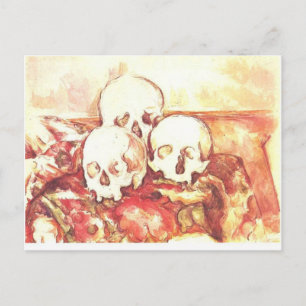 Carte Postale Vie morte avec trois crânes