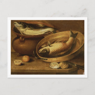Carte Postale Vie morte des poissons et citrons