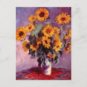 Carte Postale Vie morte : Fleurs de soleil par Claude Monet